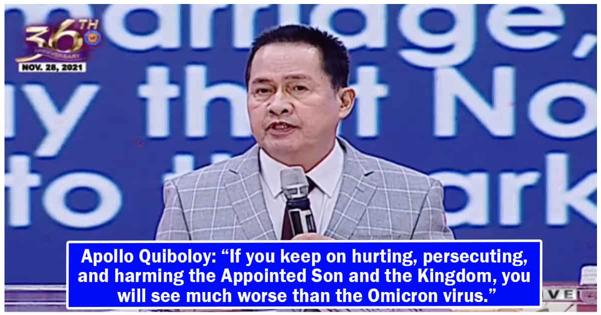 Pastor Apollo Quiboloy Nagbabala Kaugnay Sa Pang Uusig At Pang