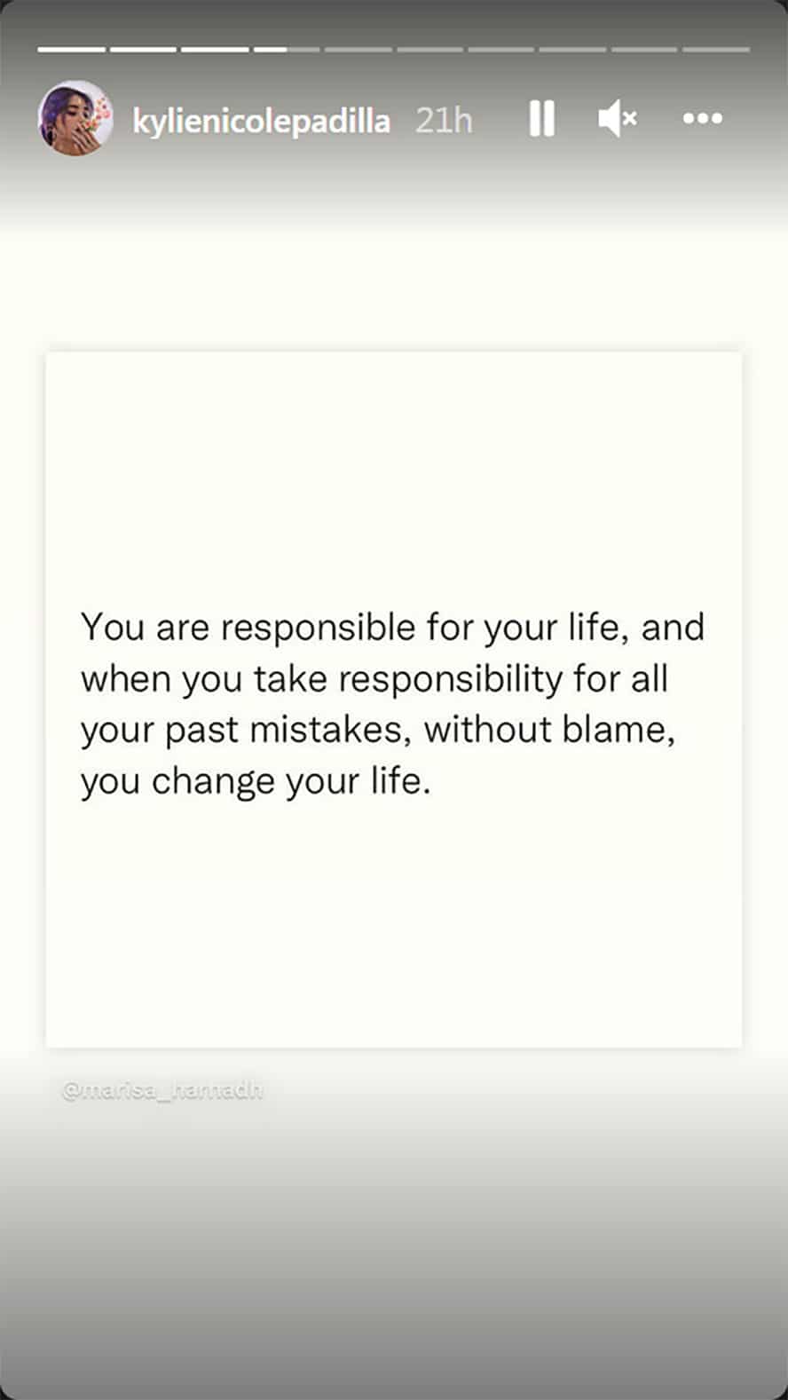 Trending si Kylie Padilla dahil sa post tungkol sa past mistakes: “You are responsible for your life”