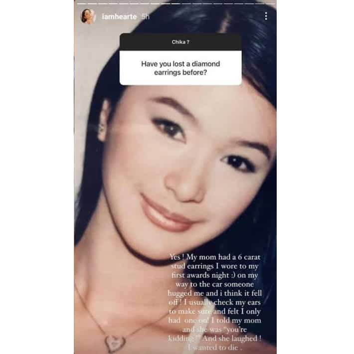 Heart Evangelista recalls time she lost her mom's diamond earring