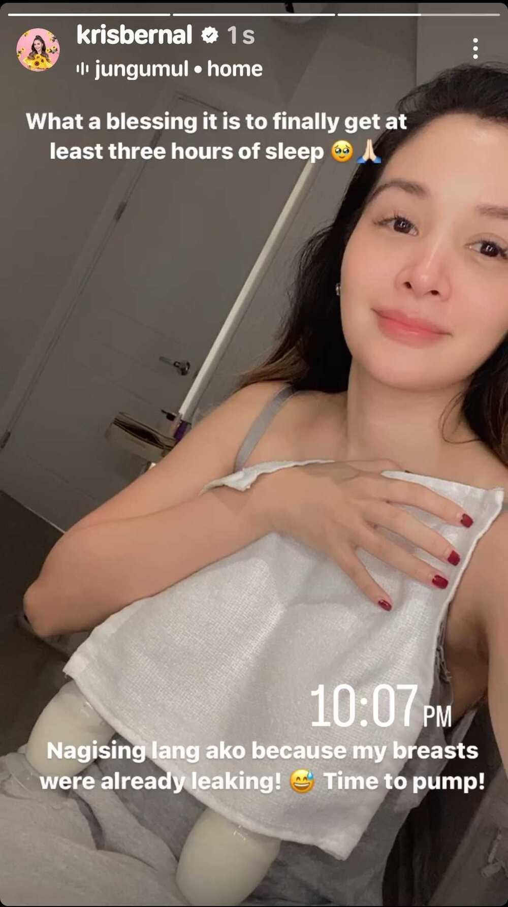 Kris Bernal matapos ang at least 3 hours na tulog: “What at blessing” Kris Bernal matapos ang at least 3 hours na tulog: “What at blessing”