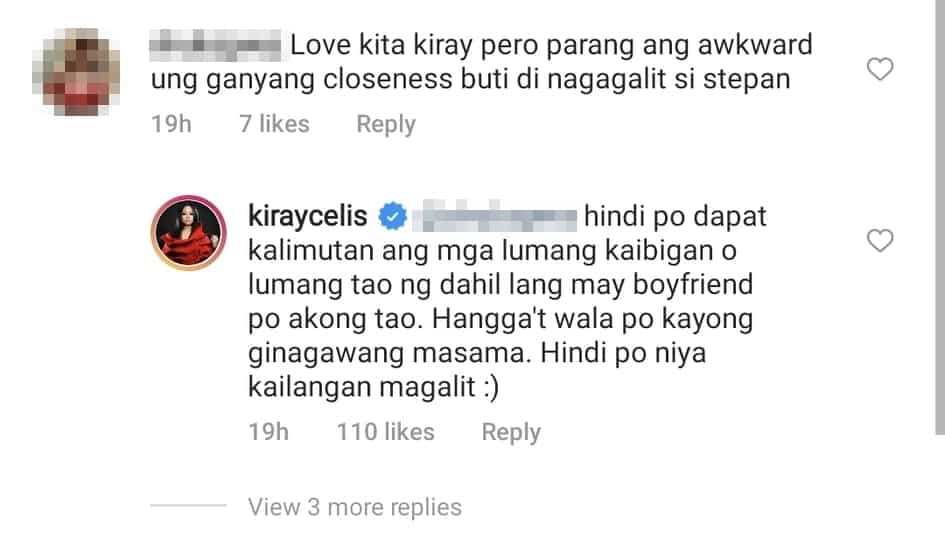Kiray Celis addresses netizen's concern over her picture with model Kirst Viray Kiray Celis addresses netizen's concern over her picture with model Kirst Viray