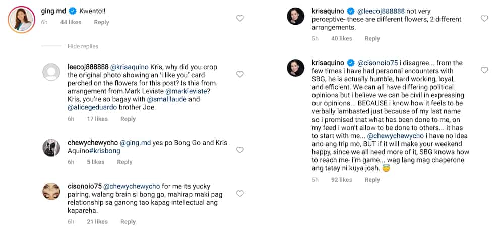 Kris Aquino drags Phillip Salvador in her comment on dating Bong Go