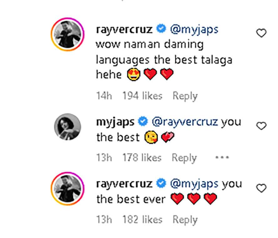 Rayver Cruz at Julie Anne San Jose, pinakilig mga netizens sa kanilang comments: “@rayvercruz you the best”