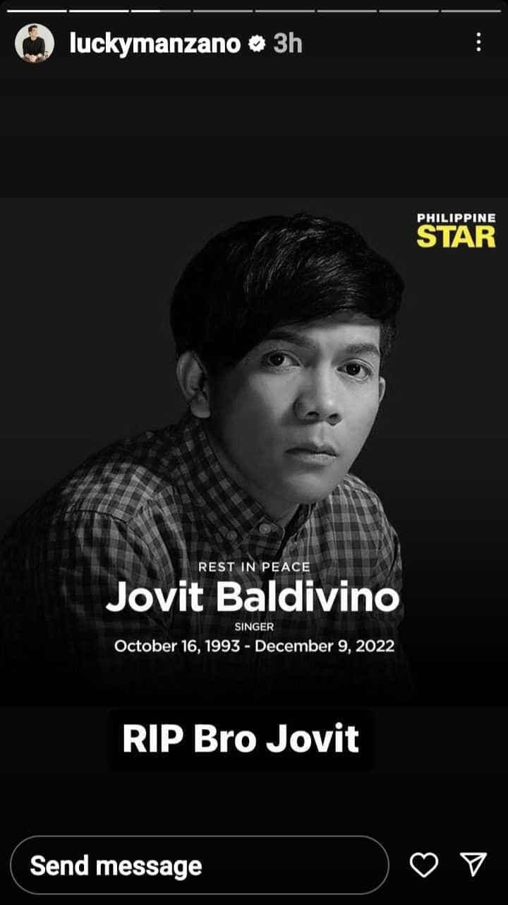 Celebrities, may posts ukol kay Jovit Baldivino; ilan sa kanila, nagulat sa pagpanaw ng singer