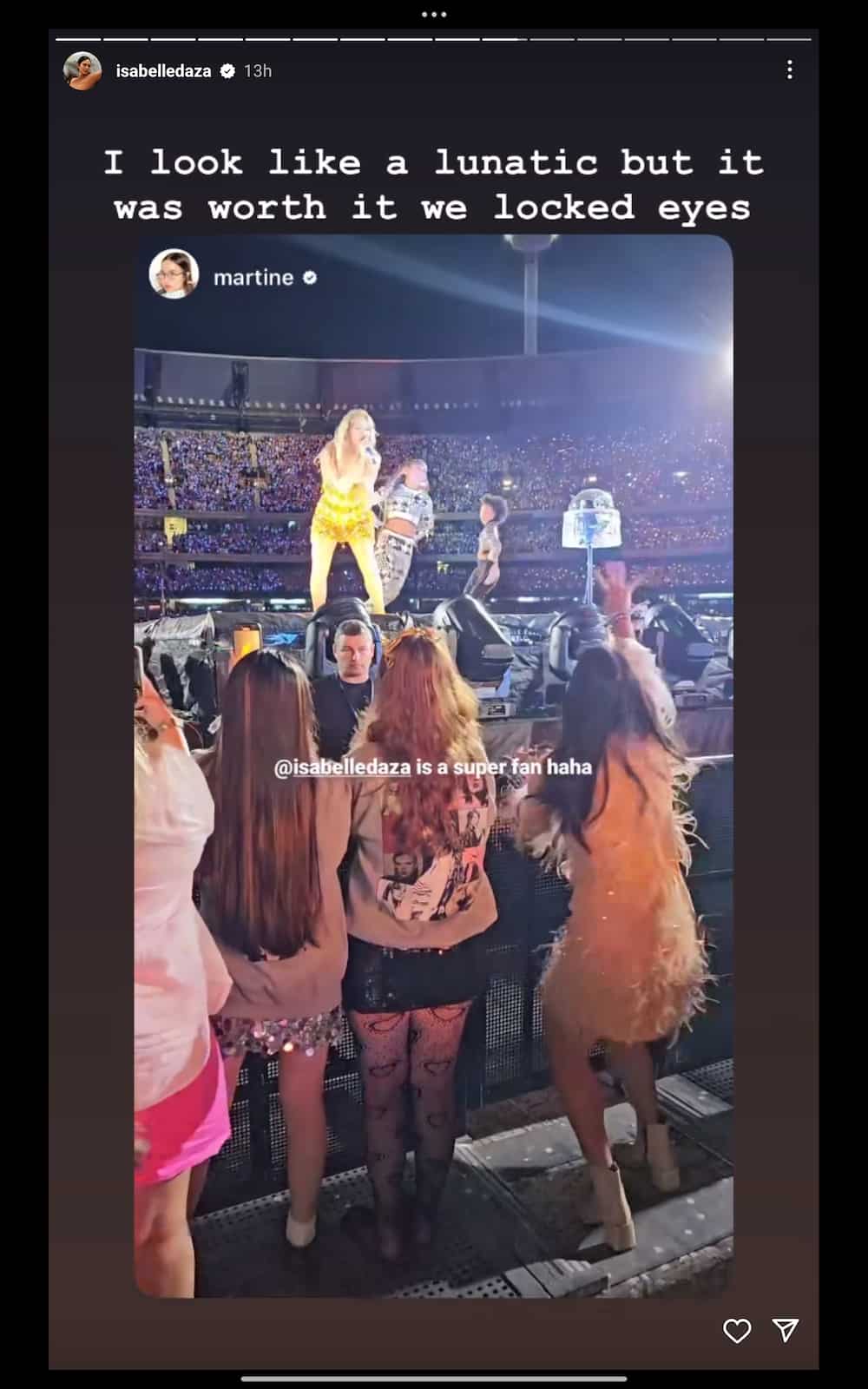 Isabel Daza, kinaaliwan sa kanyang fan girl moment sa Taylor Swift concert
