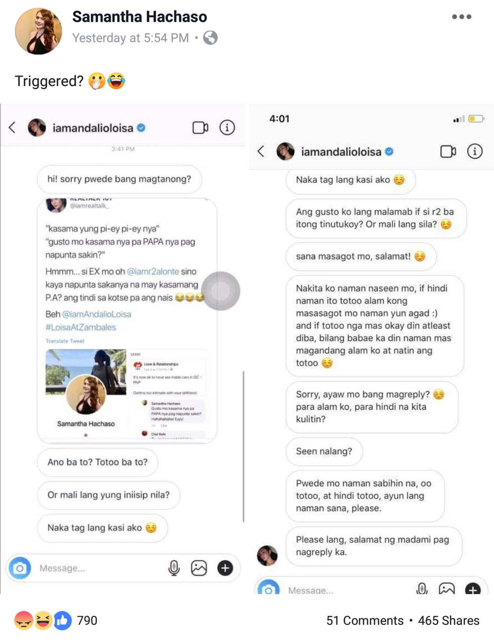 Ronnie Alonte and Loisa Andalio post cryptic tweets amid private message rumors involving a woman