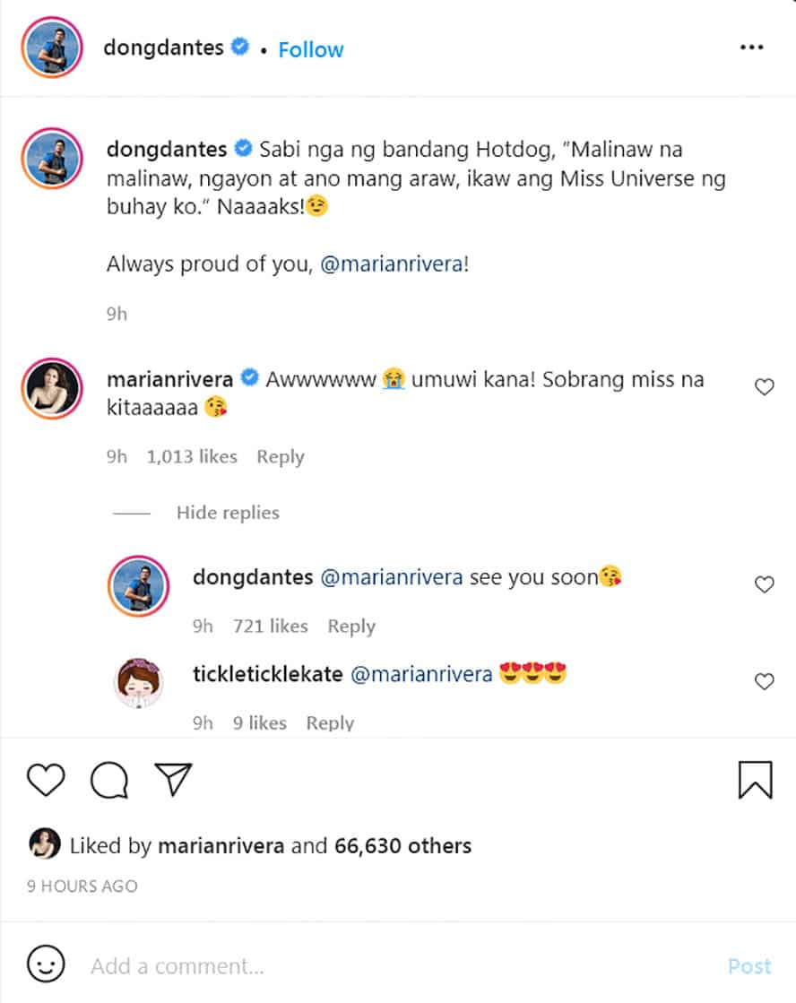 Marian Rivera, labis na nalugod sa post ni Dingdong Dantes; sinabi tuloy sa asawang umuwi na: “Aww umuwi kana”