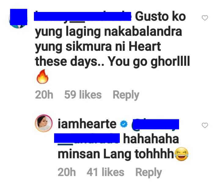 Heart Evangelista replies to ‘laging nakabalandra yung sikmura’ comment: “minsan lang ‘to”