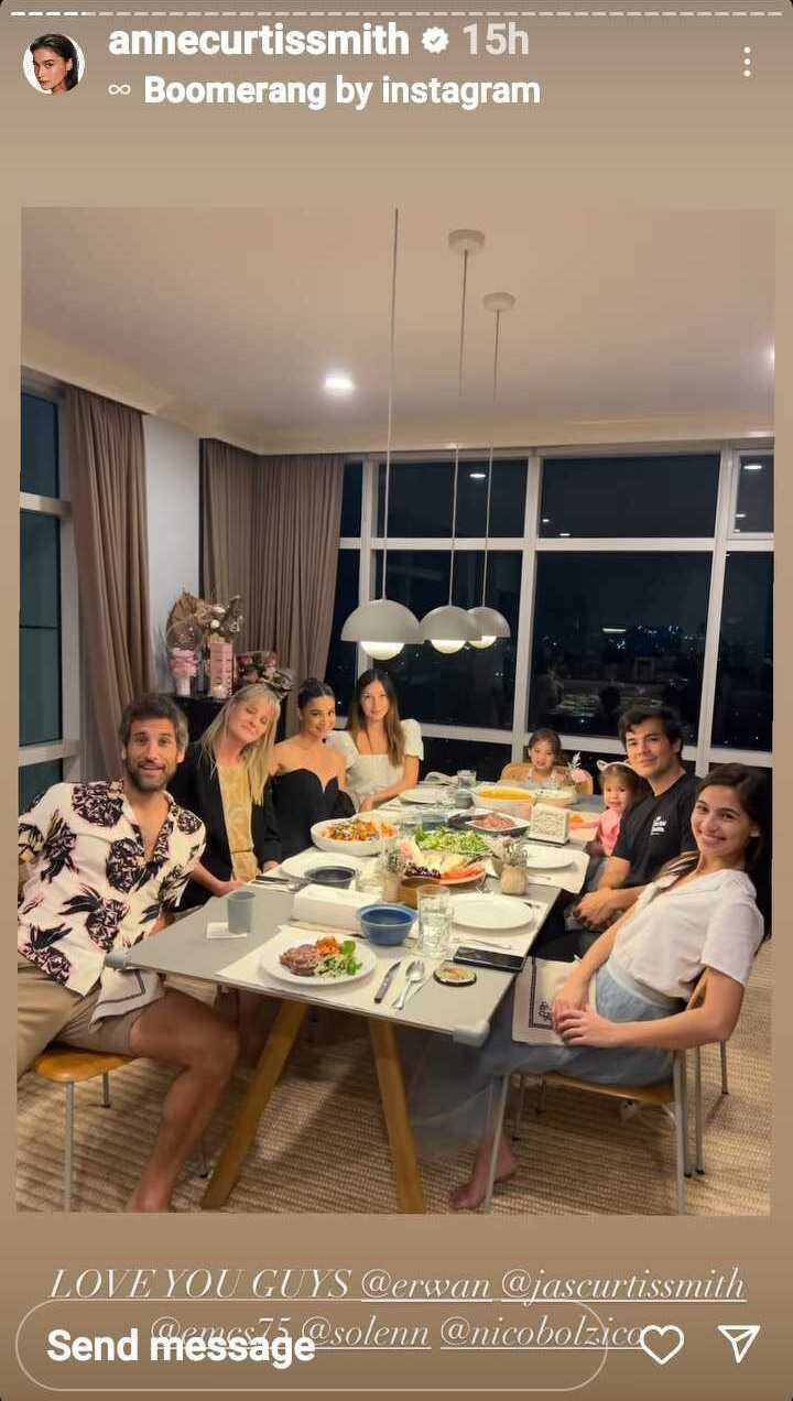 Videos of Anne Curtis’ birthday dinner with loved ones go viral