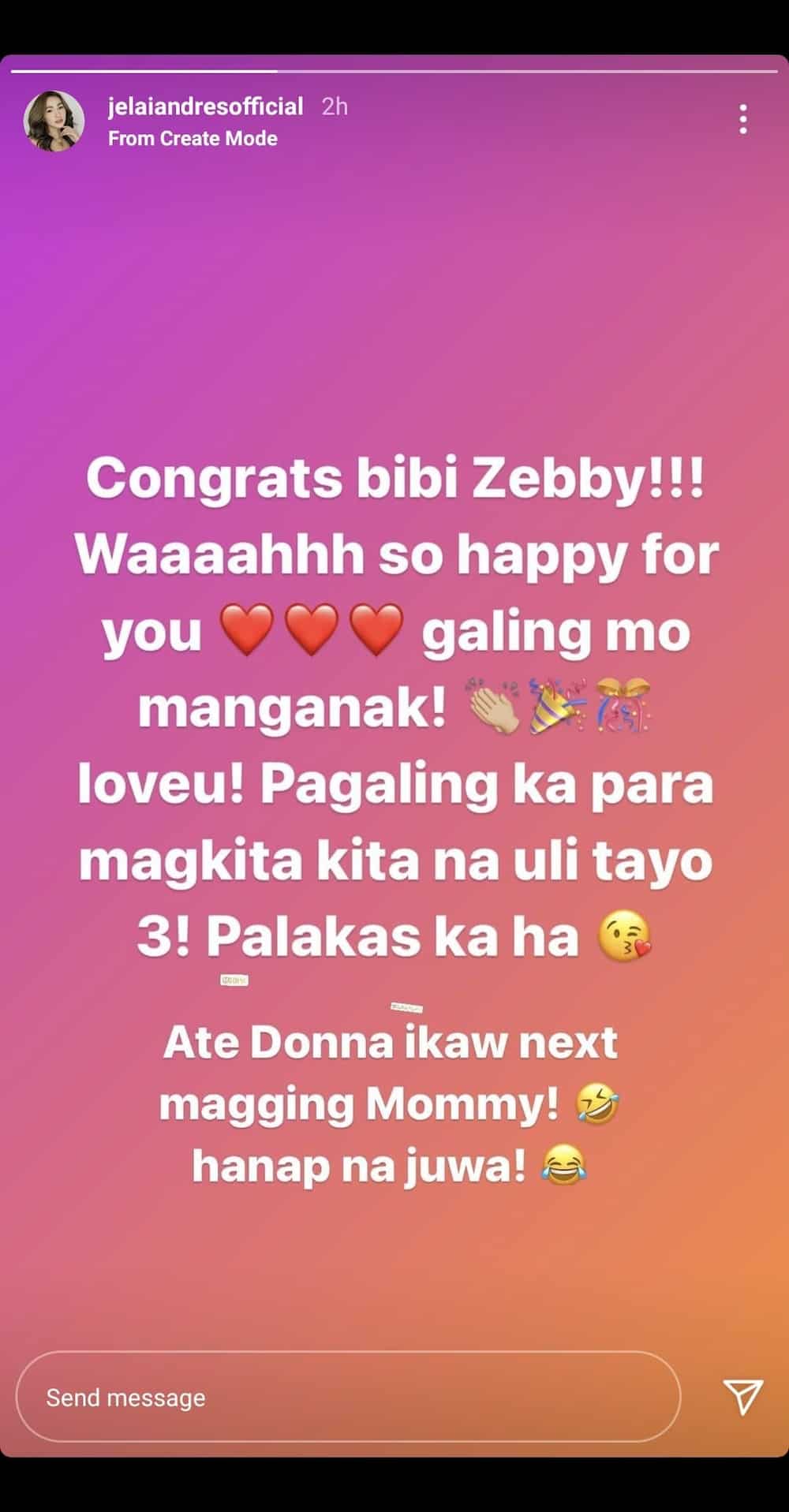 Jelai Andres posts sweet congratulatory message for Zeinab Harake
