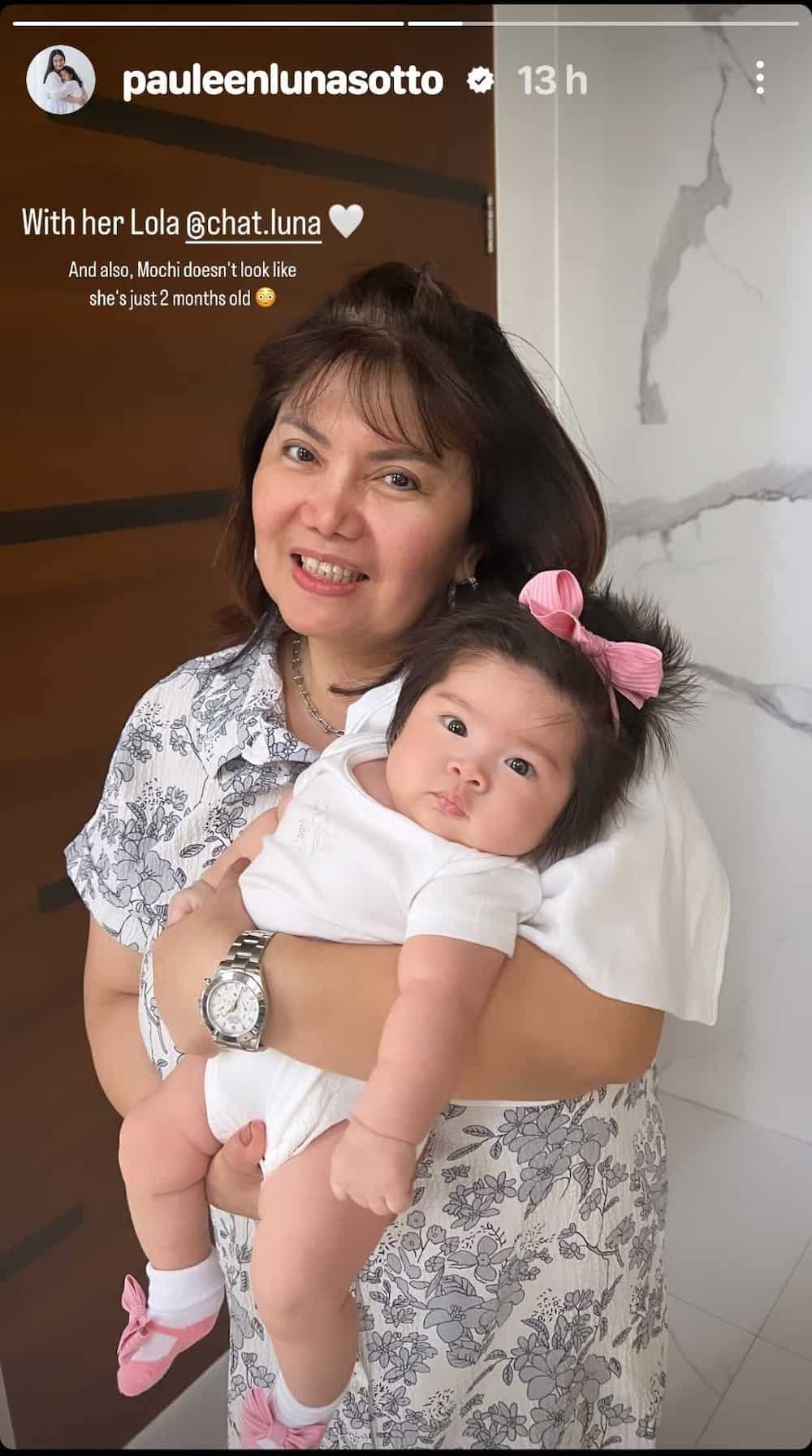 Pauleen Luna shares adorable snap of Baby Mochi with her Lola Chat Luna