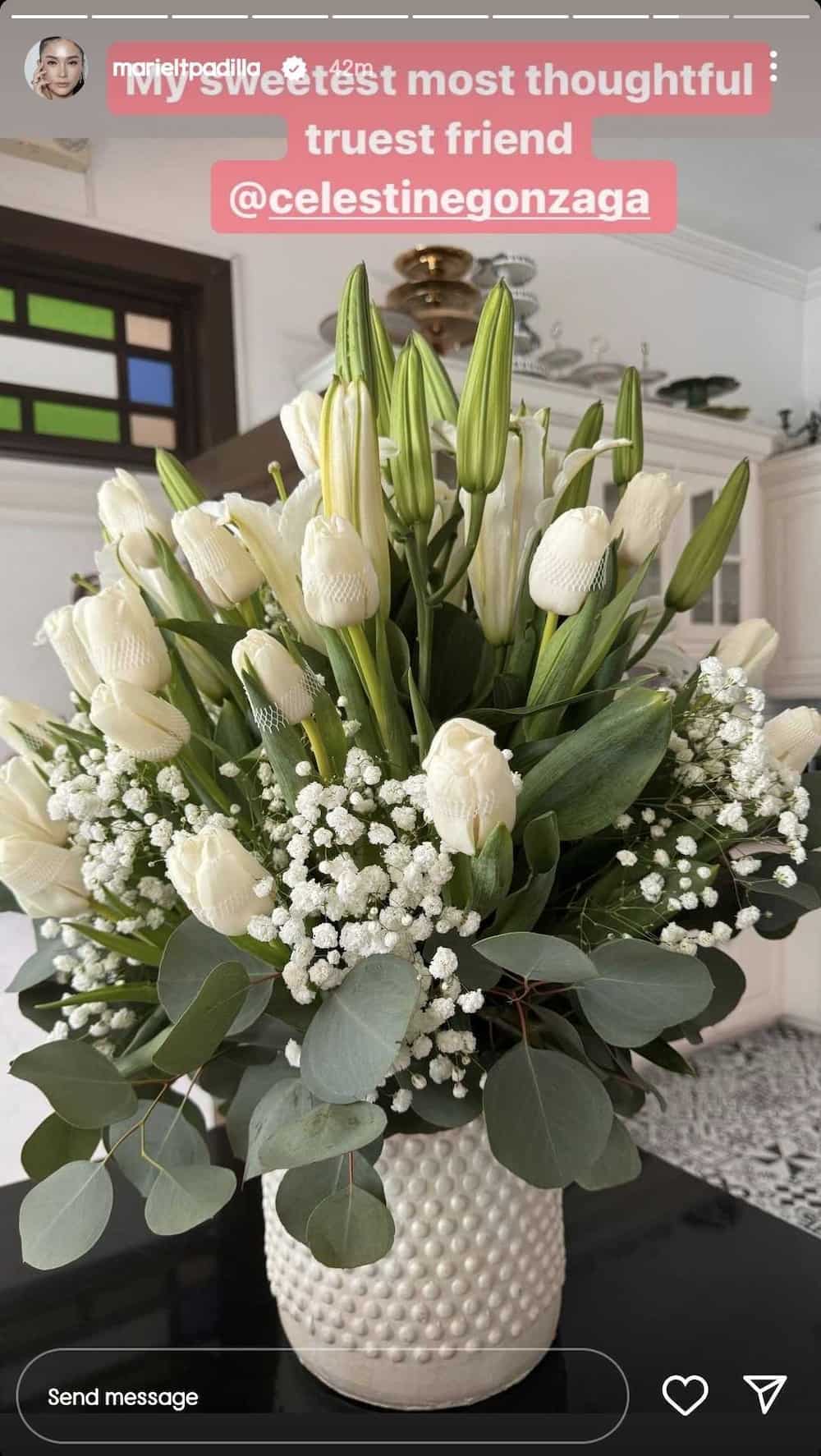 Mariel Padilla receives flowers and note from Toni Gonzaga amid 'IV drip' issue