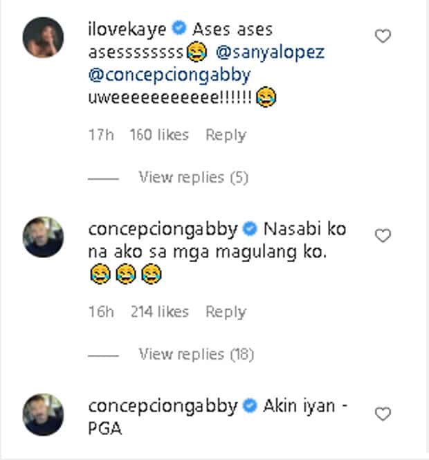 Kakai Bautista teases Sanya Lopez after she posted another sweet photo of her and Gabby Concepcion