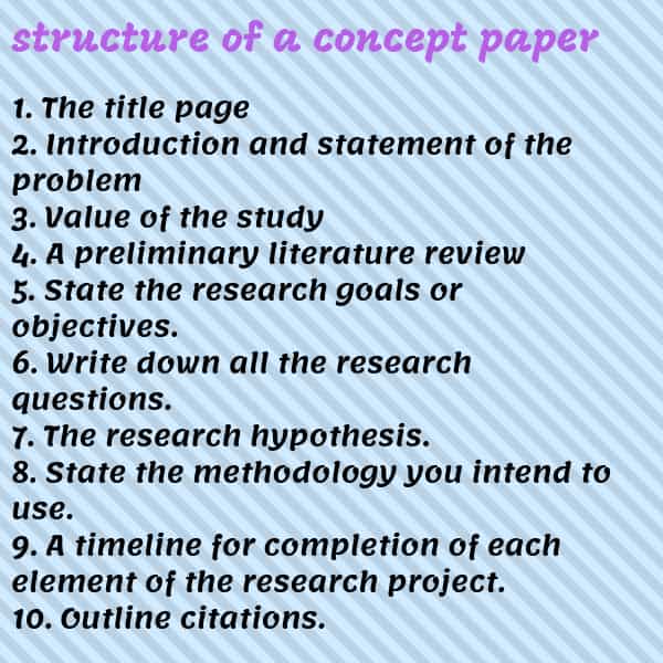 you write a concept paper for research