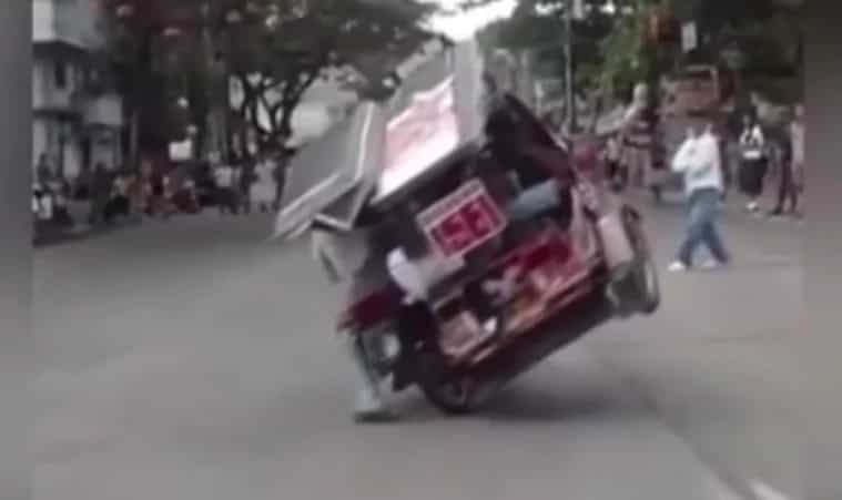 Pinoy tricycle driver impressed netizens with his dangerous tricks