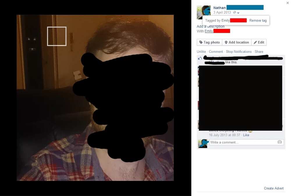The photo of Nate was tagged by dead Emily The photo of Nate was tagged by dead Emily