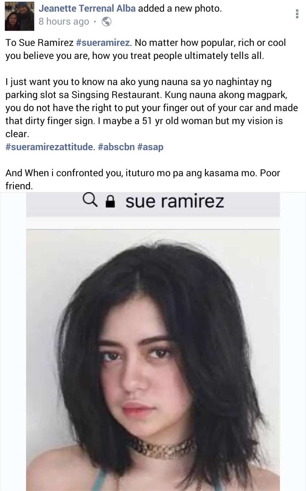 Humingi na ng paumanhin! Netizen accepts apology of Sue Ramirez