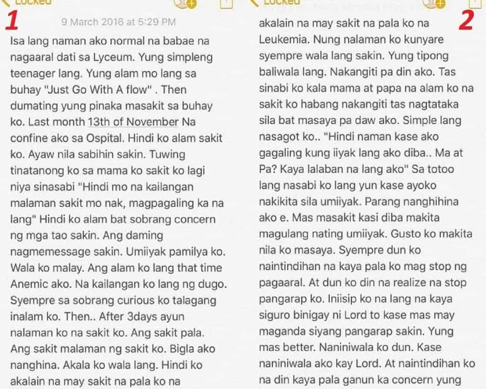 Girl's last message to her family before she died from cancer. Nakakaiyak.