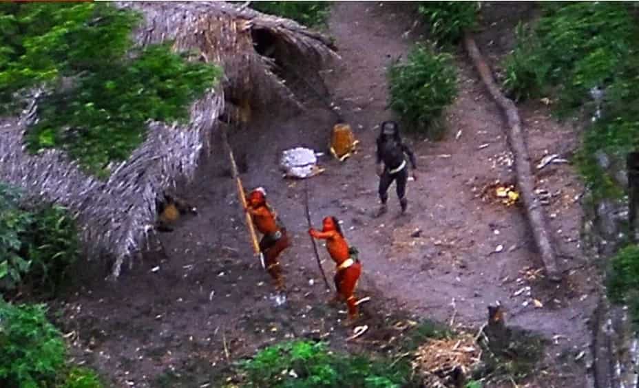 Untouched Amazon Tribe Sees Airplane For The First Time