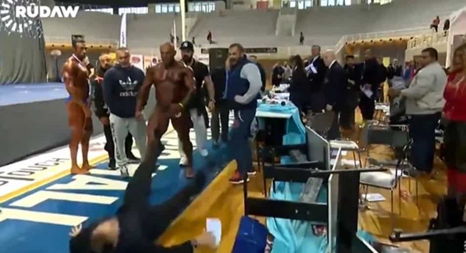 Greek Bodybuilder Goes Crazy From Steroids And Attacks A Judge