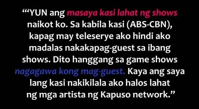 Jason Francisco explicitly compares his stint with ABS-CBN to that of GMA