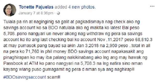 Sayang ang inipong pera! Netizens complain of losing money on their BDO savings account