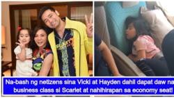 Netizens question Vicky Belo and Hayden Kho after they saw Scarlet Snow Belo in an economy seat during their flight to Singapore