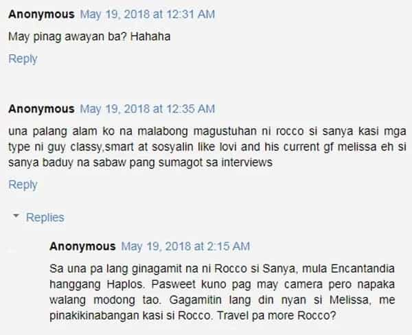 Sanya Lopez may tahas at maiksing tugon diumano sa pagka-unfollow ni Rocco Nacino sa kanya