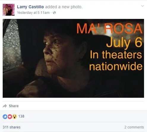 Ma’Rosa screening date in PH cinemas announced