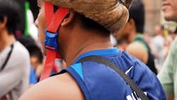 Tatak Pinoy! Biker in Davao who uses coconut husk as helmet goes viral on social media