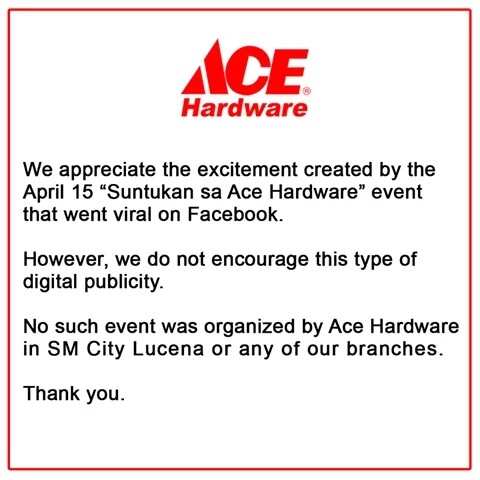 Ace Hardware Alludes Local Fight Club