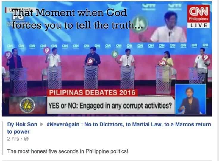 Did Marcos just admit to engaging in corruption?