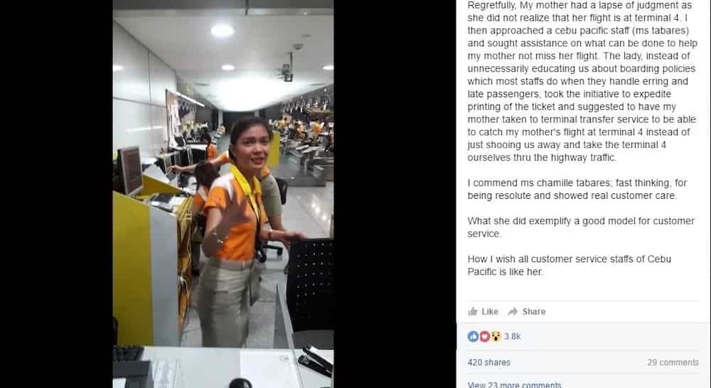 Netizen commends Cebu Pacific staff