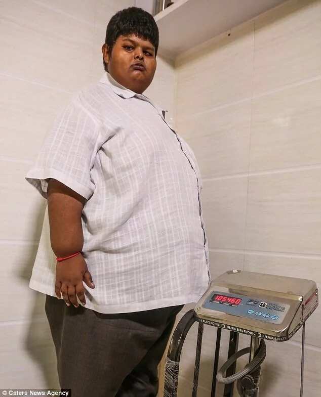 See boy, 15, who used to eat enough daily to feed 10 people and weighed 150kg (photos)