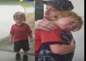 VIDEO: 3-year-old boy’s heart-warming reunion with his daddy