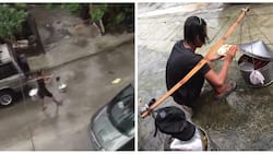 Tuloy pa rin ang hanapbuhay! This Pinoy vendor has inspired netizens with his perseverance to work despite the rainy weather