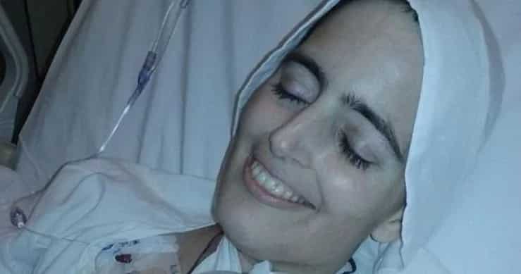 Sister Cecilia Maria showed smiling just before her death