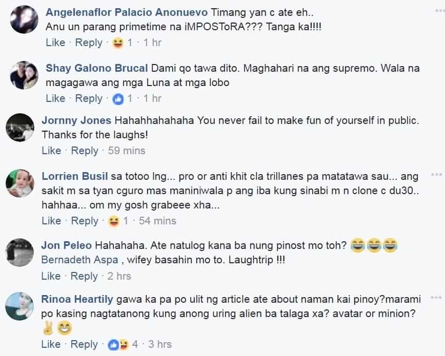 Walang naniwala! Netizens laugh off Marlene Aguilar's claim that current President Duterte is a reptoid alien