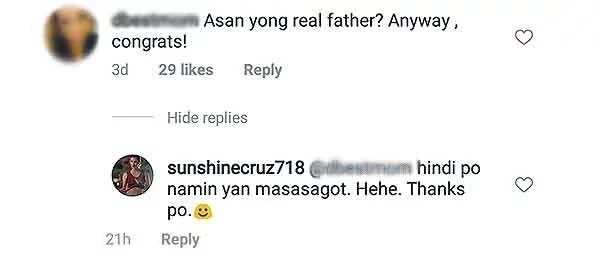 Sunshine Cruz responds to netizens who criticized Macky Mathay’s appearance at her daughters’ school ceremonies