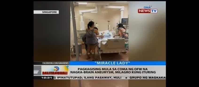 Tinaguriang "Miracle Lady"! OFW in coma due to brain hemorrhage wakes up, saved by her Singaporean employers