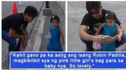 Astig ni idol! Netizens express admiration for daddy Robin Padilla for carrying Isabella's pink bag