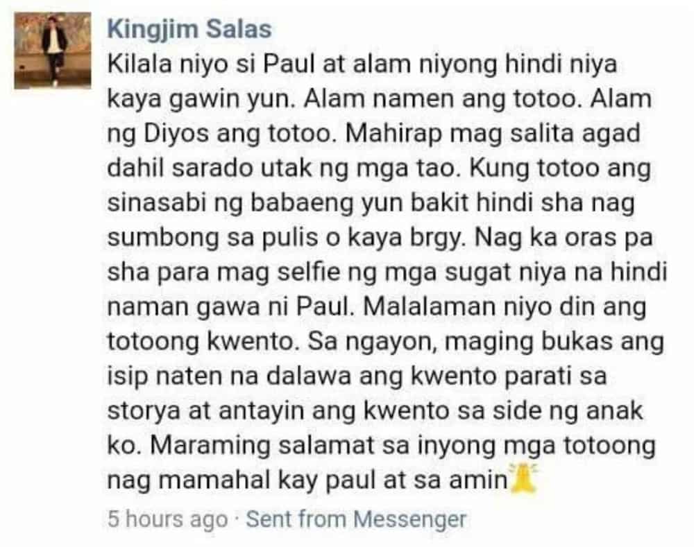 Father of Paul Salas’ emotional message about allegation that his son beat up Barbie Imperial