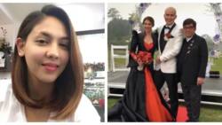 Lady in red ang drama! Kapuso actress Vaness del Moral weds non-showbiz boyfriend in red wedding gown