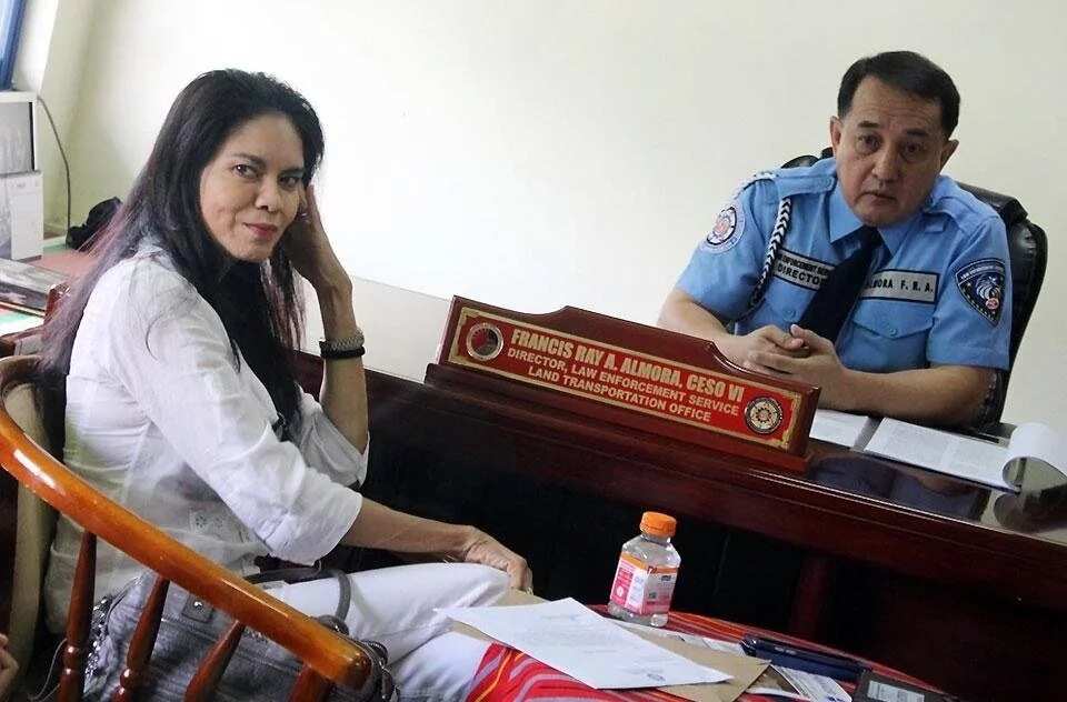 Maria Isabel Lopez presents herself to LTO; explains why she used the ASEAN lane