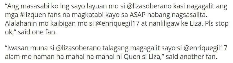 Fans ask Daniel Padilla to stay away from Liza Soberano to give respect to Enrique