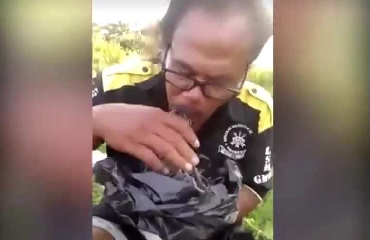 Man caught eating nails in viral video