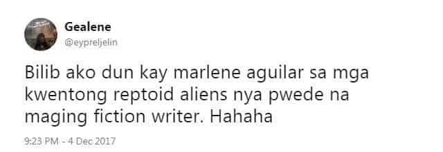 Walang naniwala! Netizens laugh off Marlene Aguilar's claim that current President Duterte is a reptoid alien