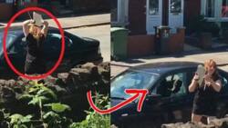This is what you get when you cheat your girl. Woman smashed boyfriend’s BMW windscreen and windows