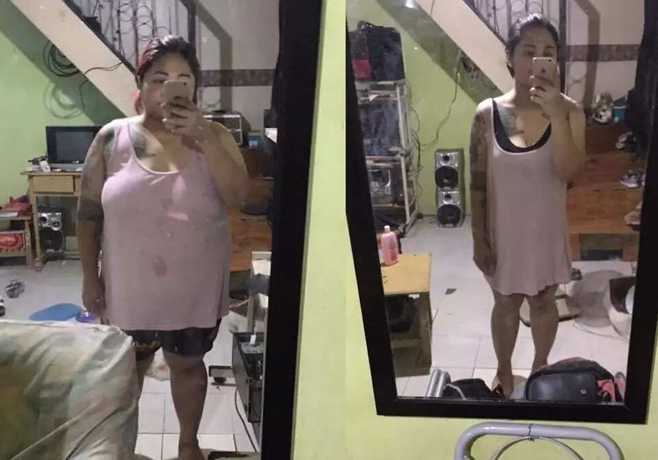 Pinay inspires netizens after losing tremendous weight in before and after photos