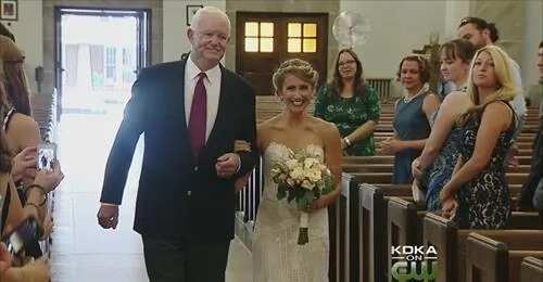Man walks the daughter of his donor on her wedding day